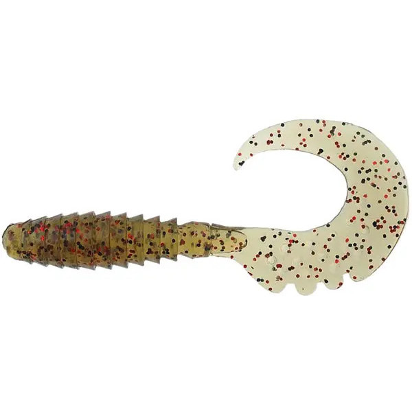 Silicone FishUP Fancy Grub 2" #045 - Green Pumpkin/Red & Black (10pcs/pack)