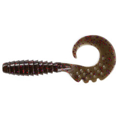Силікон FishUP Fancy Grub 2.5" #050 - GreenPumpkinBrown/Red&Purple (10шт/уп)