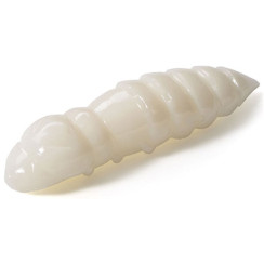 Silicone FishUP Pupa 0.9" cheese taste #009 - White (12pcs/pack)