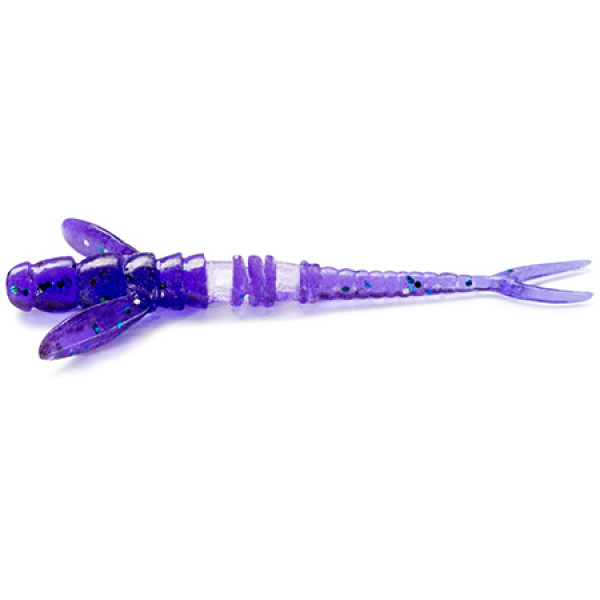 FishUP Flit Silicone 1.5" #060 - Dark Violet/Peacock & Silver (10 pcs/pack)