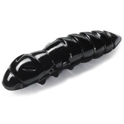 Silicone FishUP Pupa 1.2" cheese taste #101 - Black (10pcs/pack)