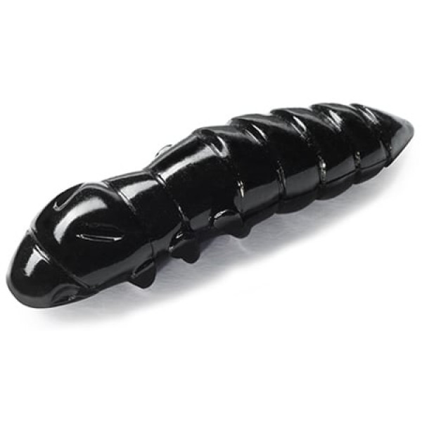 Silicone FishUP Pupa 1.5" cheese taste #101 - Black (8pcs/pack)
