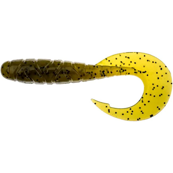 Silicone FishUP Mighty Grub 4.5" #074 - Green Pumpkin Seed (4pcs/pack)