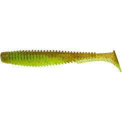 Силікон FishUP U-Shad 4" #204 - Green Pumpkin/Chartreuse (8шт/уп)