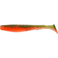 Силікон FishUP U-Shad 4" #205 - Watermelon/Flo Orange (8шт/уп)