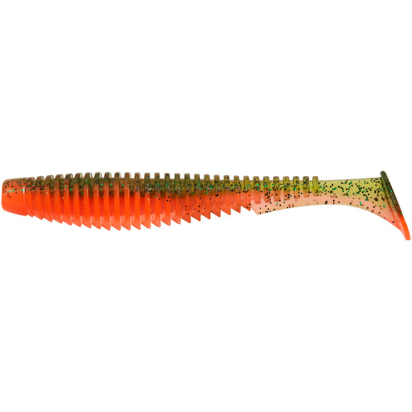 Силікон FishUP U-Shad 4" #205 - Watermelon/Flo Orange (8шт/уп)