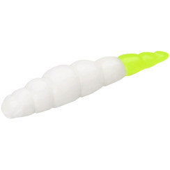 FishUP Yochu 1.7" Cheese Taste Silicone #131 White/Hot Chartreuse (8 pcs/pack)