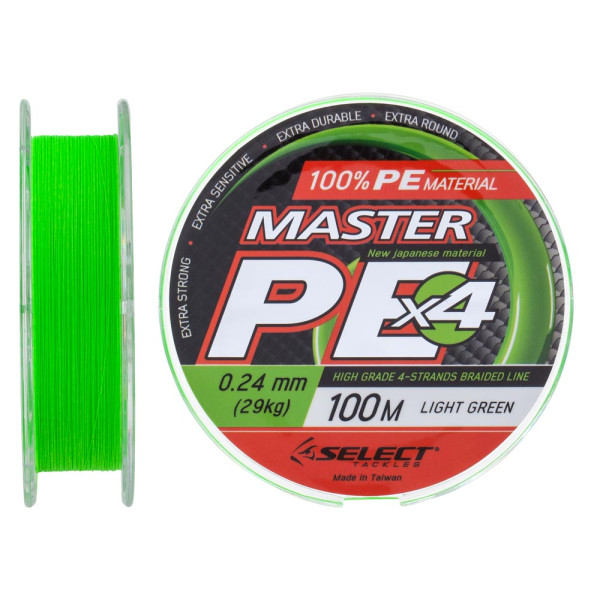 Cord Select Master PE 100m (salad) 0.24mm 29kg