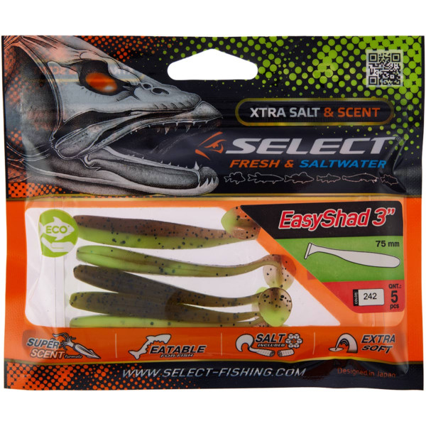 Select Easy Shad 3" Silicone #242 (5 pcs/pack)