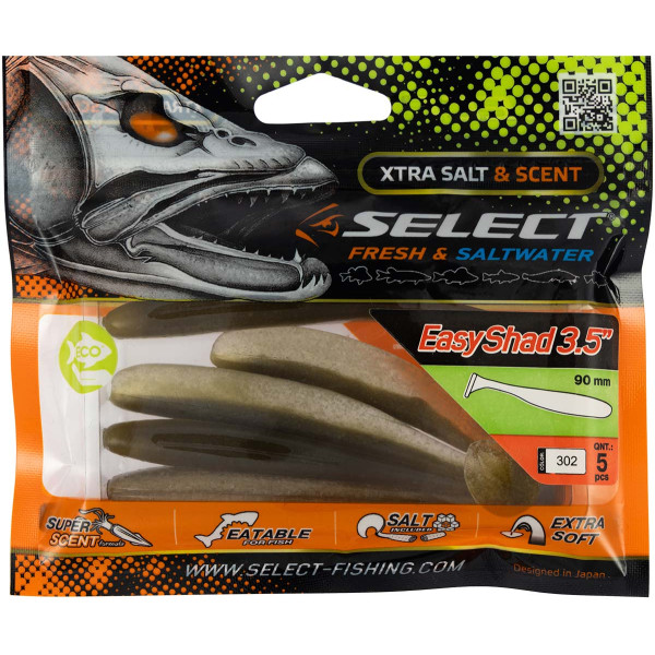 Select Easy Shad 3.5" Silicone #302 (5 pcs/pack)