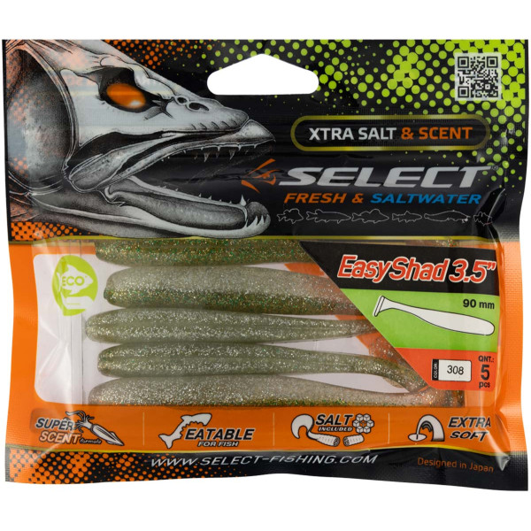 Select Easy Shad 3.5" Silicone #308 (5 pcs/pack)