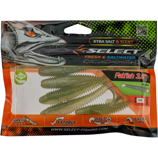 Silicone Select FatFish 3.8" #308 (5 pcs/pack)