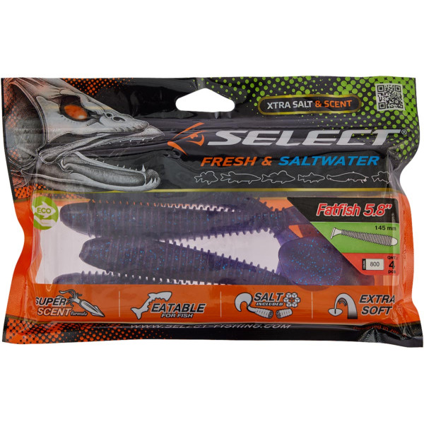 Silicone Select FatFish 5.8" #800 (4 pcs/pack)