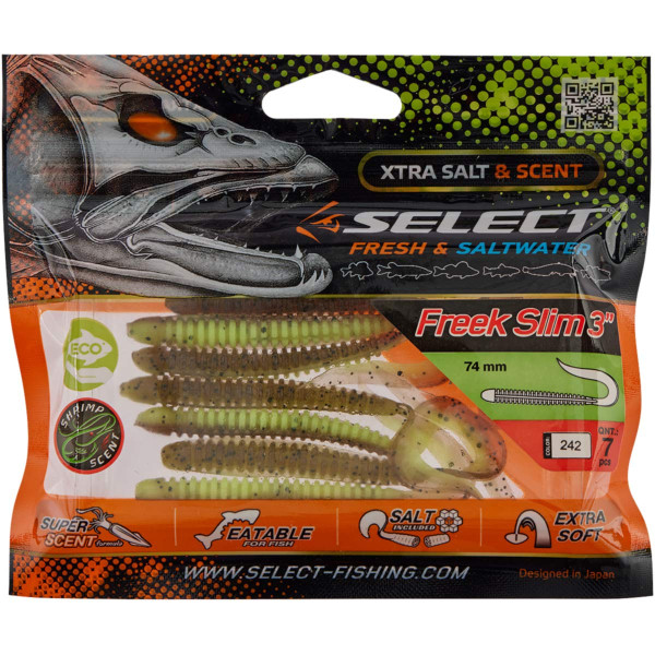 Силікон Select Freek Slim 3" #242 (7 шт/уп)