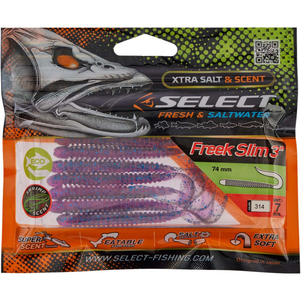 Силікон Select Freek Slim 3" #314 (7 шт/уп)
