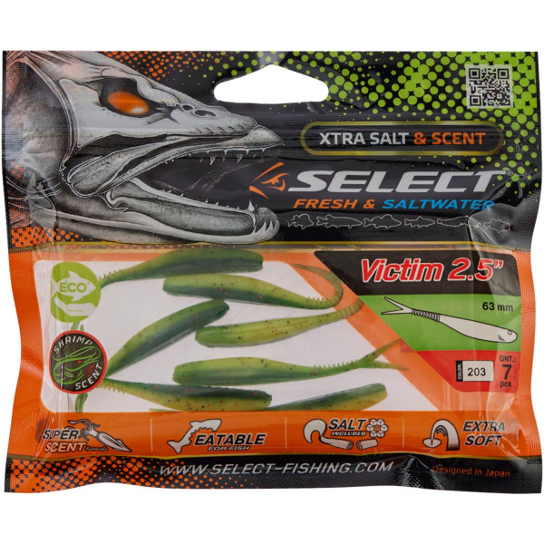 Silicone Select Victim V-Tail 2.5" #203 (7 pcs/pack)