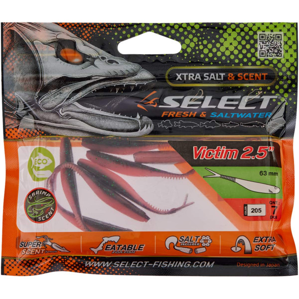 Silicone Select Victim V-Tail 2.5" #205 (7 pcs/pack)