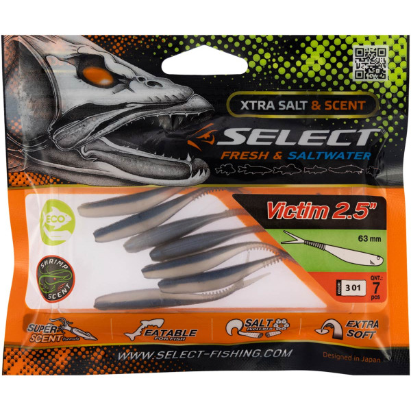 Silicone Select Victim V-Tail 2.5" #301 (7 pcs/pack)