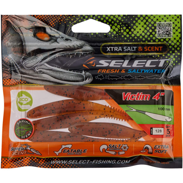 Silicone Select Victim V-Tail 4" #128 (5 pcs/pack)