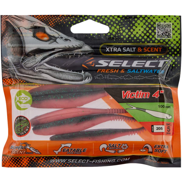 Silicone Select Victim V-Tail 4" #205 (5 pcs/pack)