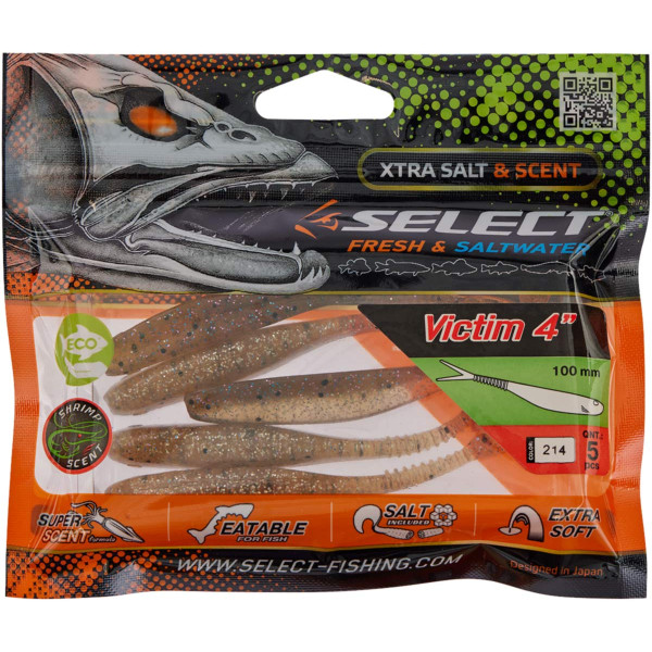 Silicone Select Victim V-Tail 4" #214 (5 pcs/pack)