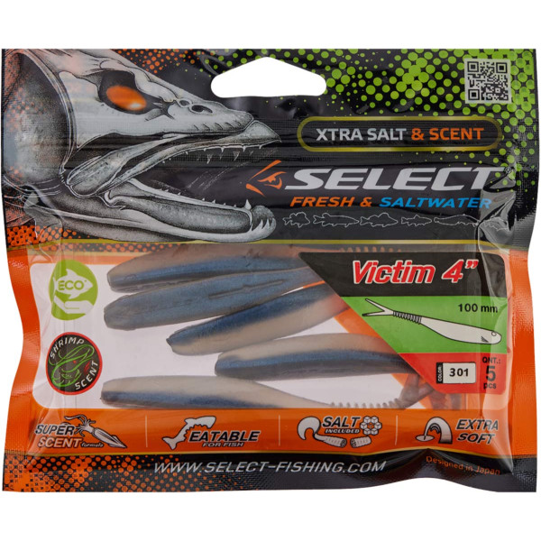 Silicone Select Victim V-Tail 4" #301 (5 pcs/pack)