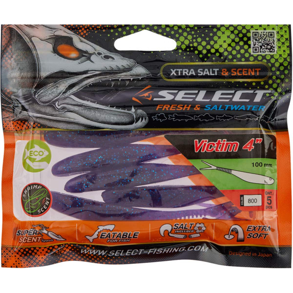 Silicone Select Victim V-Tail 4" #800 (5 pcs/pack)