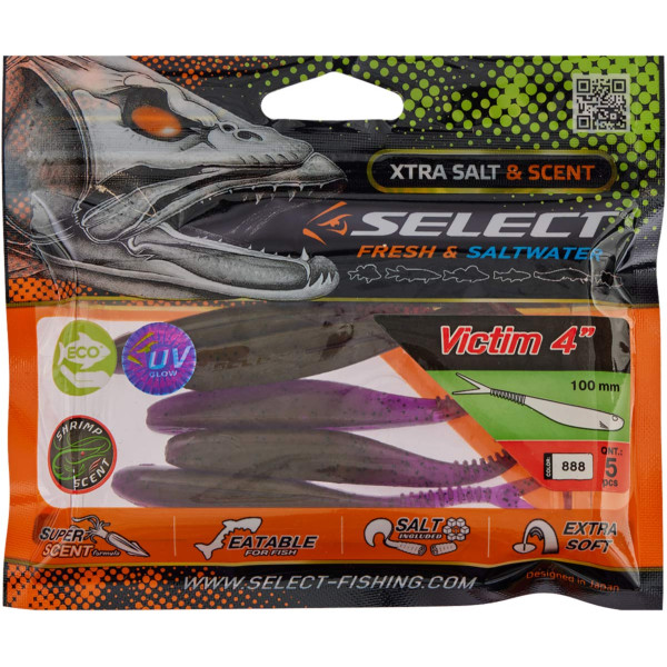 Silicone Select Victim V-Tail 4" #888 (5 pcs/pack)