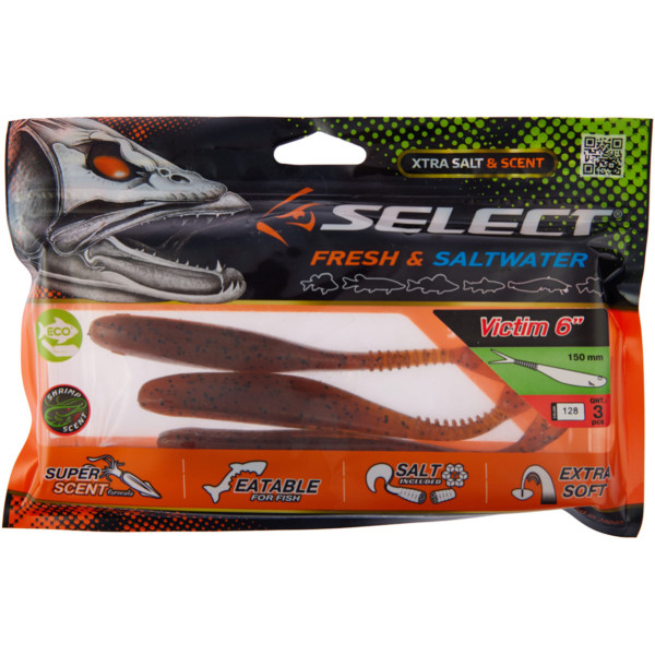 Silicone Select Victim V-Tail 6" #128 (3 pcs/pack)