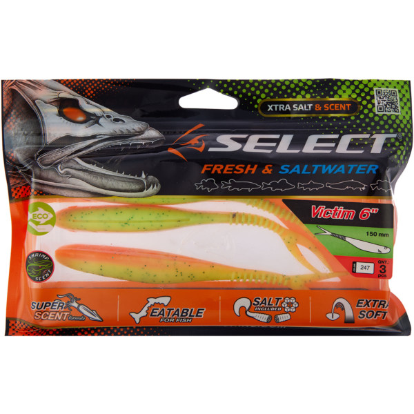 Silicone Select Victim V-Tail 6" #247 (3 pcs/pack)