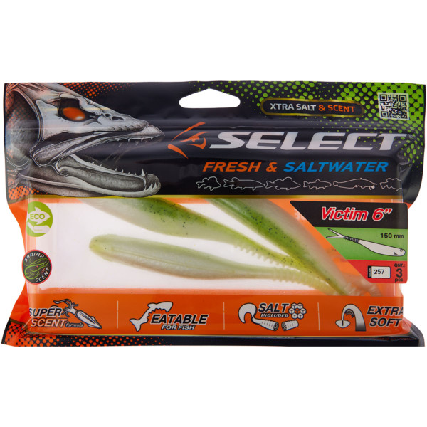 Silicone Select Victim V-Tail 6" #257 (3 pcs/pack)