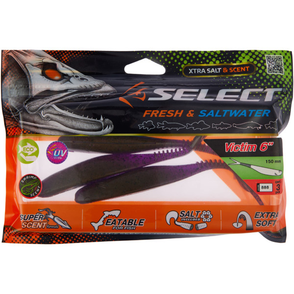 Silicone Select Victim V-Tail 6" #888 (3 pcs/pack)