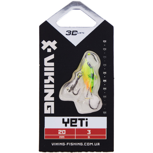 Балансир Viking Fishing Yeti 20mm 3g #5 Acid
