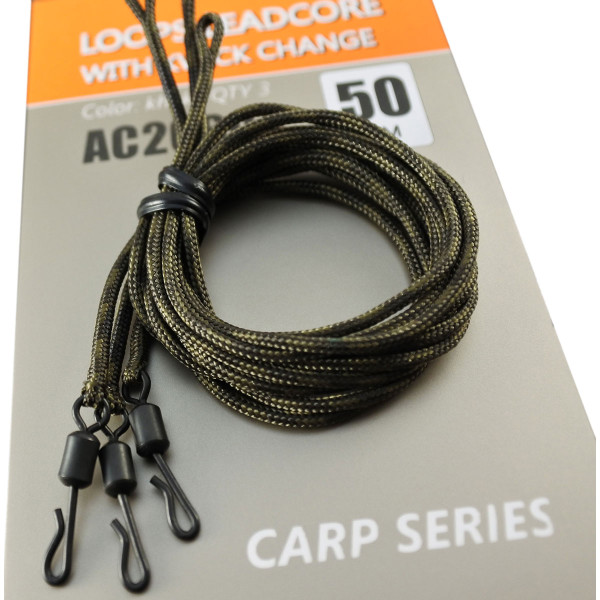 Лидкор Orange Life Loops leadcore QC с быстросъемным вертлюгом 50см (3шт/уп)