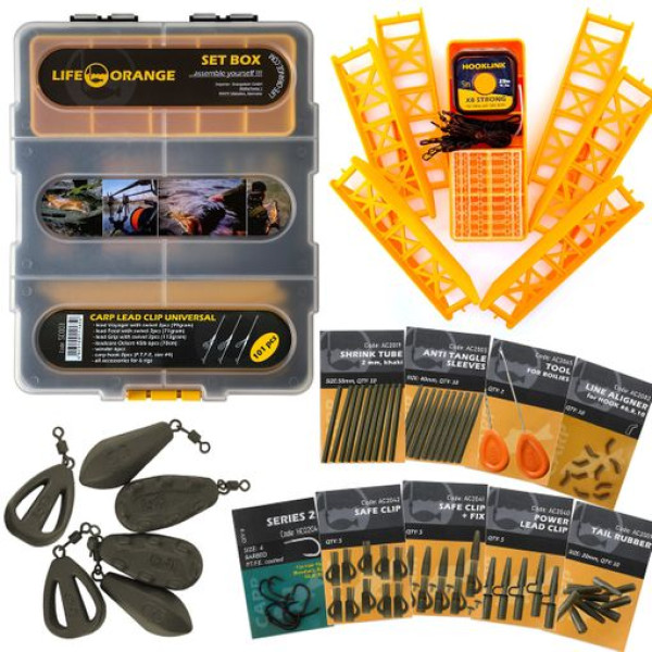 Orange Lead Clip Universal Fishing Set