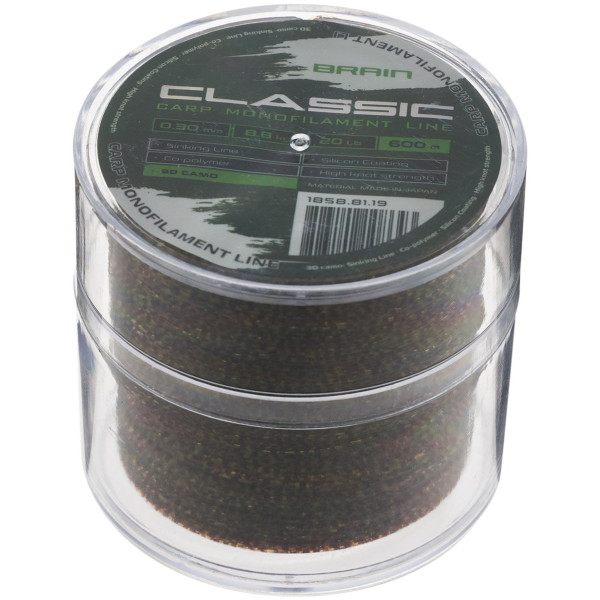 Brain Classic Carp Line 3D (camo) 600m 0.30mm 20lb 8.8kg