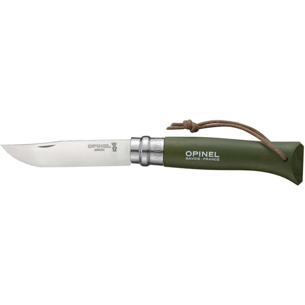 Opinel Trekking No. 8 Inox knife. Green.