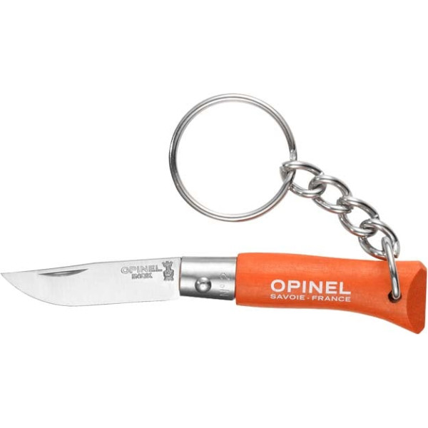Opinel Keychain No. 2 Inox knife. Color: Orange