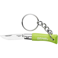 Opinel Keychain No. 2 Inox knife. Color: light green.