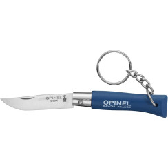 Opinel Keychain No. 4 Inox Knife. Color: Blue