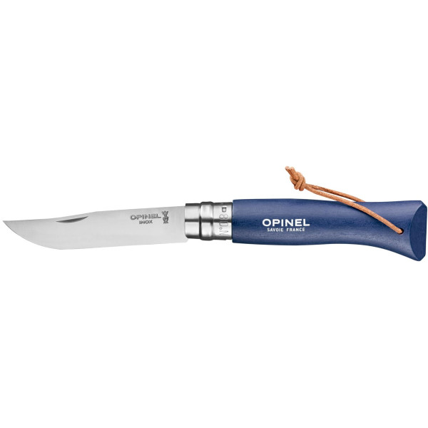Opinel Trekking No. 8 Inox knife. Color: dark blue