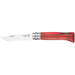Opinel No. 8 VRI Laminated Knife. Color: Red