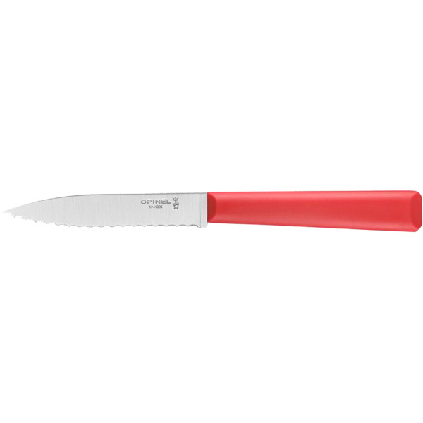 Opinel knife #313 Serrated. Color: red.