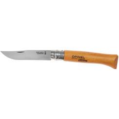 Opinel No. 10 Carbone knife. Beech