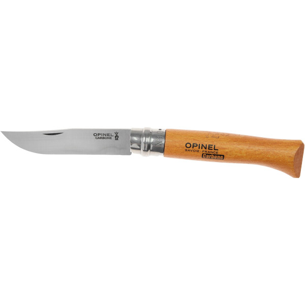 Opinel No. 10 Carbone knife. Beech