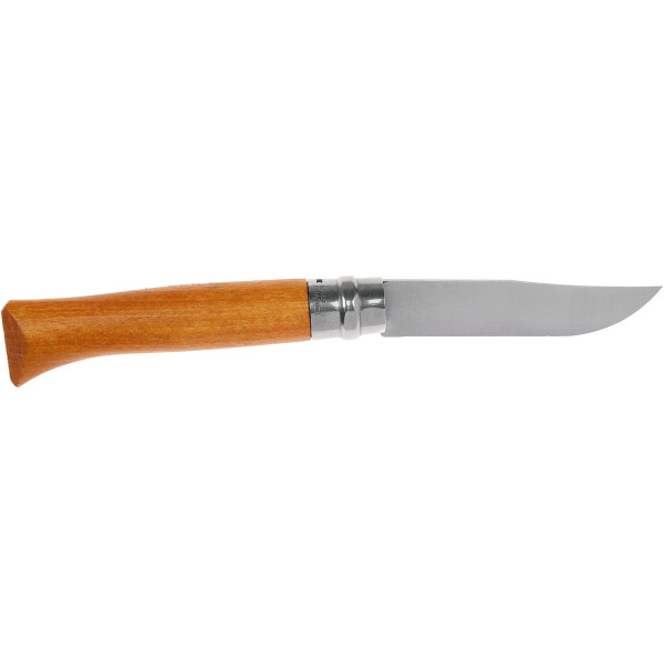 Opinel No. 10 Carbone knife. Beech