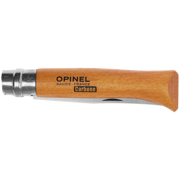 Opinel No. 10 Carbone knife. Beech