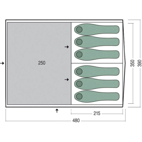 Tent Pinguin Interval 6 Air Tube c:blue
