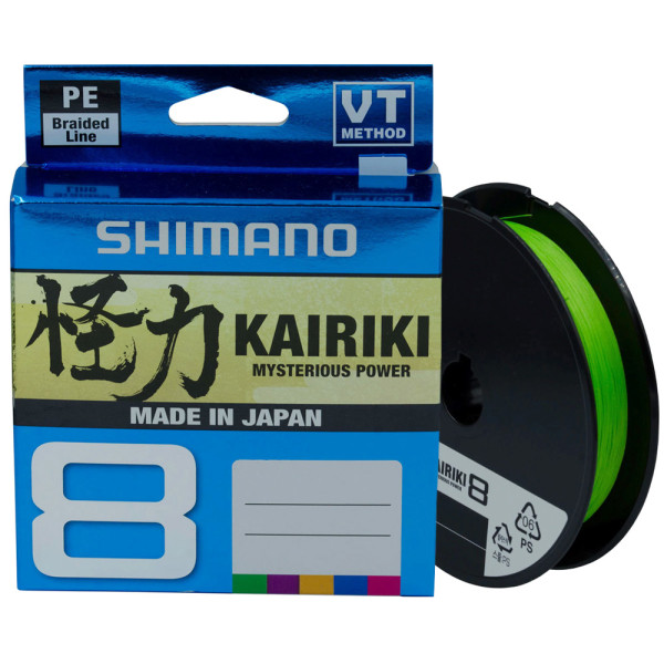 Шнур Shimano Kairiki 8 300м 0.19мм 12.0kg Mantis Green