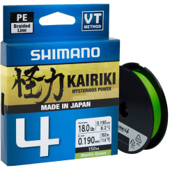 Cord Shimano Kairiki 4 PE (Mantis Green) 150m 0.19mm 11.6kg